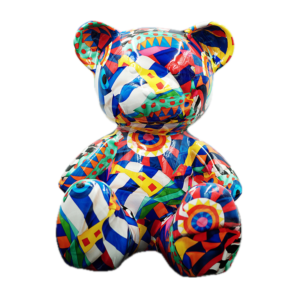 Teddybeer Luxe Beeld 34cm Picasso Zittend Popart