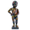 Manneken Pis Beeld Zwart Splash 62cm Decoratie - Petit Julien - Drip Popart