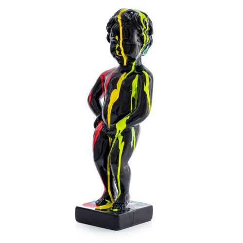 Manneken Pis Beeld Zwart 50cm Pop Art Drip Decoratie | Petit Julien Trash